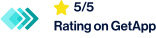 5.0 rating on GetApp